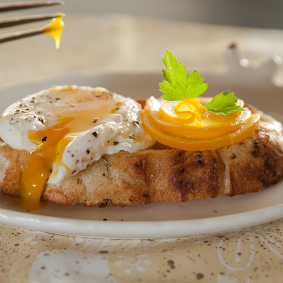 Lemon Poached Egg on toast.