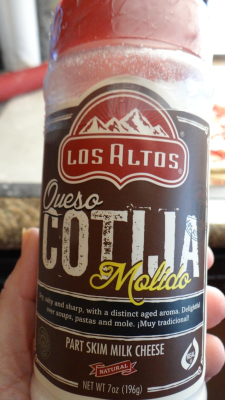 Image of Cotija cheese container.